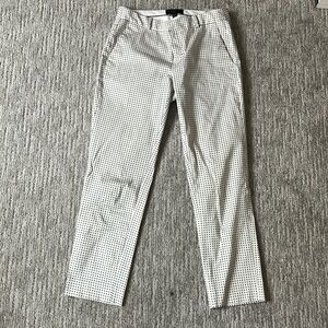 Banana Republic work pants, size 2, white with black polka dots